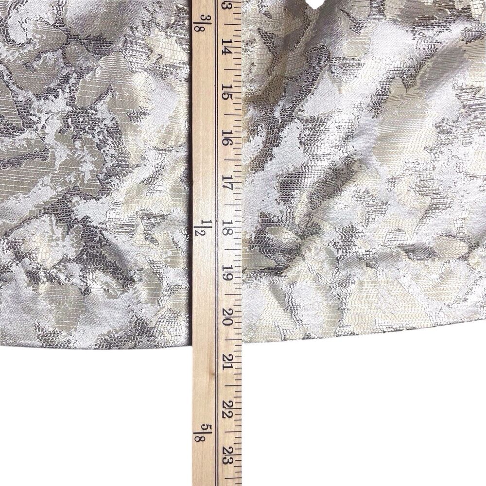 Anthropologie Maeve Rust Garden Brocade Mini Skirt Size Large Gold Silver EUC - Picture 15 of 16
